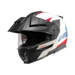 Schuberth E2 Defender Motorhelm -Motorfietsuitrustings Winkel schuberth e2 defender wit rood blauw 7298