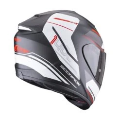 Scorpion Exo-1400 Evo Air Vittoria Motorhelm -Motorfietsuitrustings Winkel scorpion exo 1400 evo air vittoria zwart wit rood 2 4df1