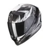 Scorpion Exo-1400 Evo Carbon Air Aranea Motorhelm -Motorfietsuitrustings Winkel scorpion exo 1400 evo carbon air aranea wit e31e