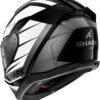 Shark D-Skwal 3 Sizler Motorhelm -Motorfietsuitrustings Winkel shark d skwal 3 sizler black white anthracite 3 back fe6a