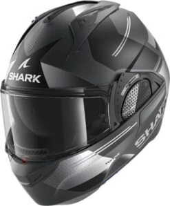 Shark Evo GT Tekline Motorhelm -Motorfietsuitrustings Winkel shark evo gt tekline zwart grijs 4a16