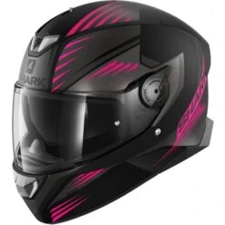 Shark Skwal 2 LED Hallder Motorhelm -Motorfietsuitrustings Winkel shark skwal 2 led hallder zwart roze f77c