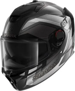 Shark Spartan GT Pro Carbon Ritmo Motorhelm -Motorfietsuitrustings Winkel shark spartan gt pro carbon ritmo zilver 0db3